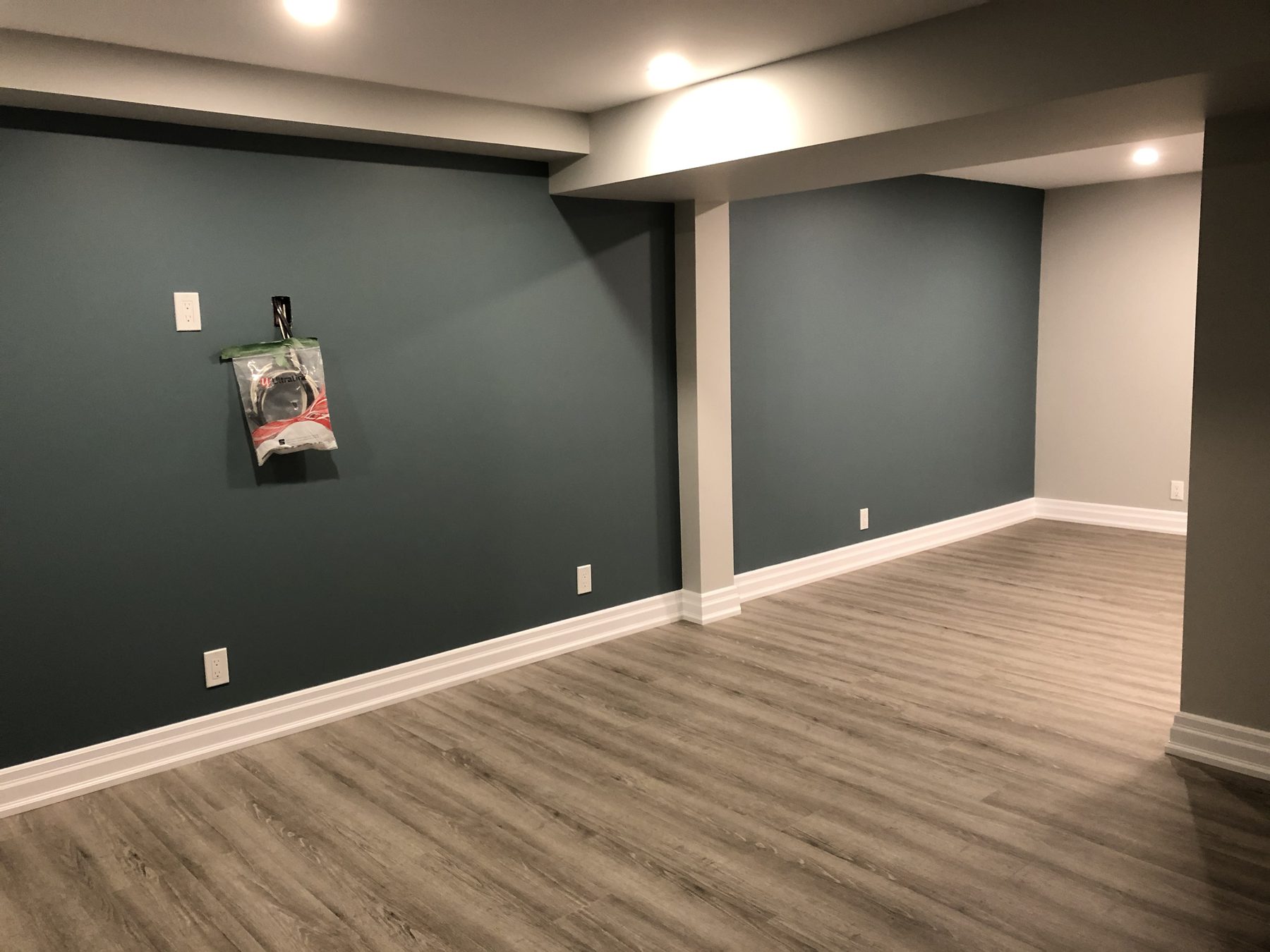 Finished basement by Hadley-Irvine