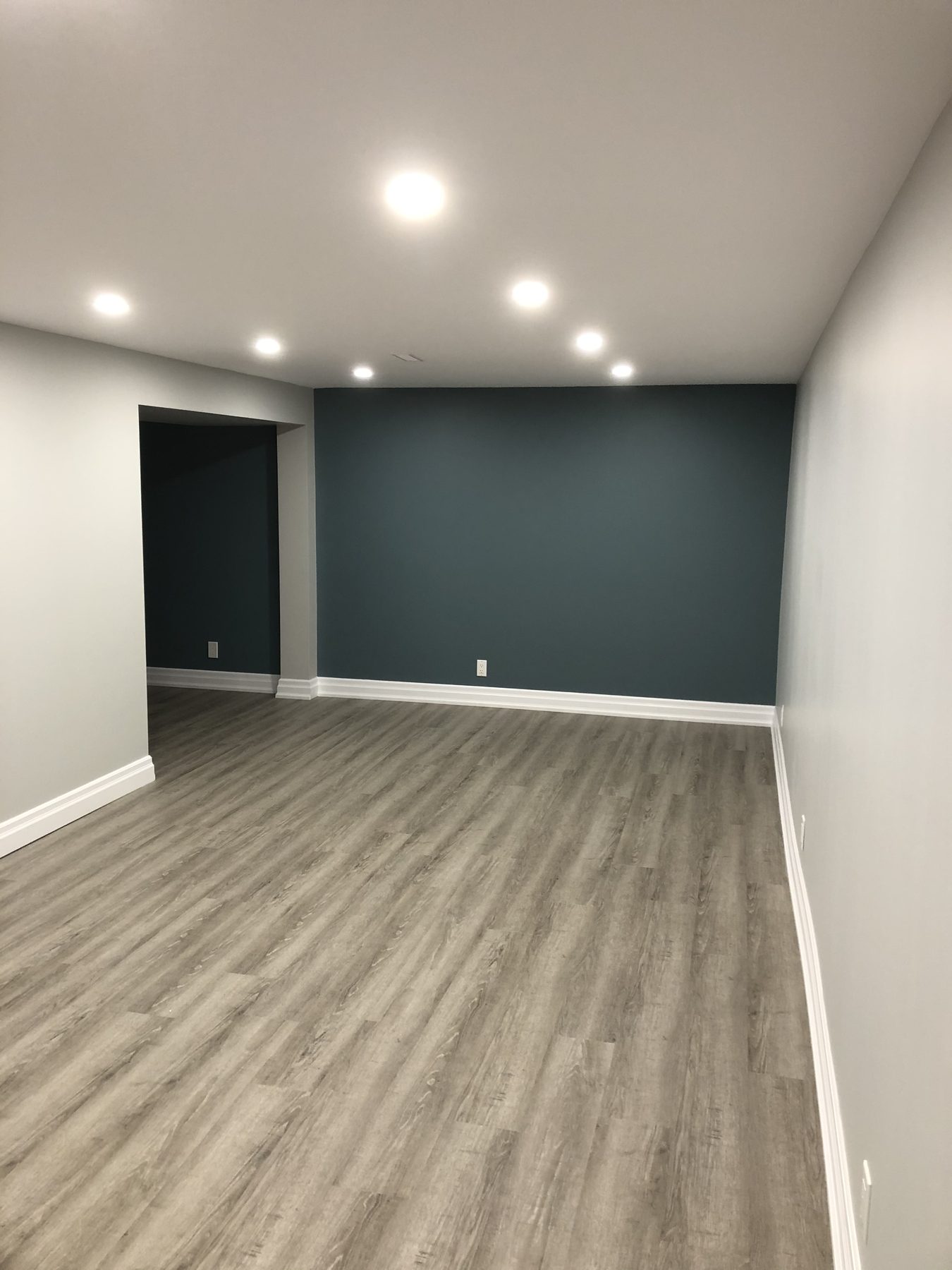 Finished basement by Hadley-Irvine
